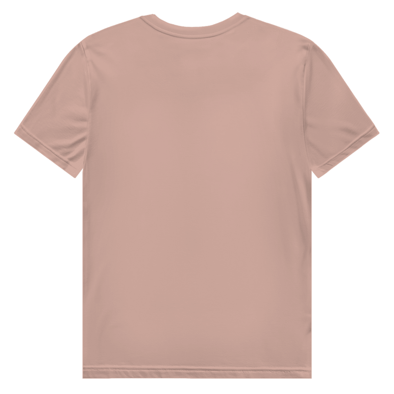 Rosagraues T-Shirt ohne Design (Rückseite).