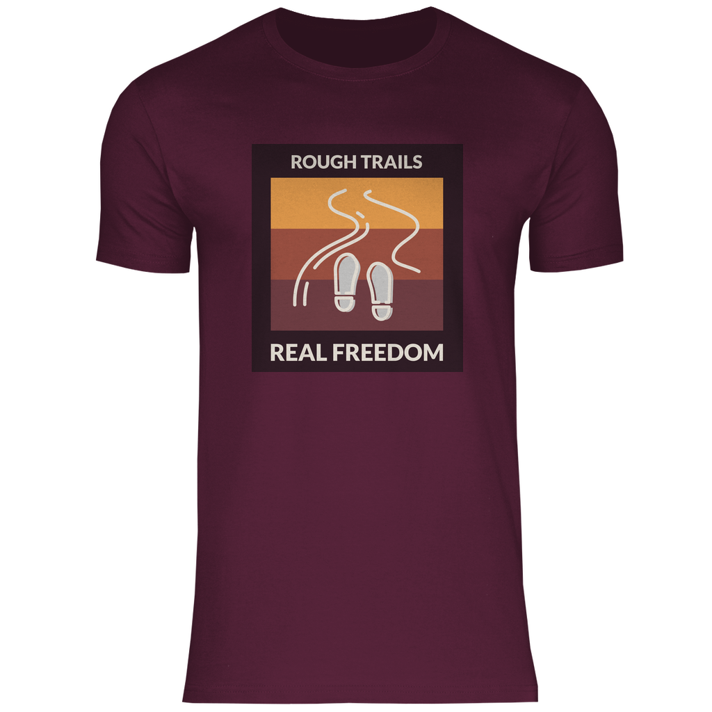 herren-tshirt_rough-trails-real-freedom_burgundy