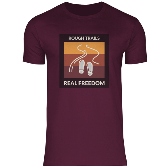 herren-tshirt_rough-trails-real-freedom_burgundy