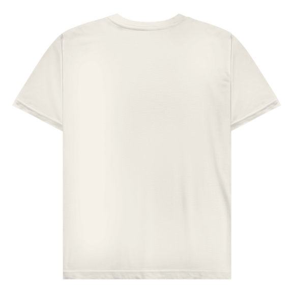 Naturfarbenes T-Shirt ohne Design (Rückseite).