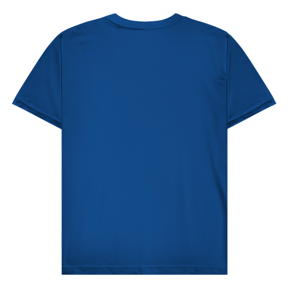 Royalblaues T-Shirt ohne Design (Rückseite).