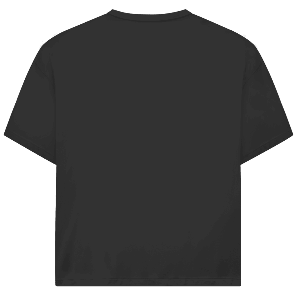 Dunkelgraues T-Shirt ohne Design (Rückseite).