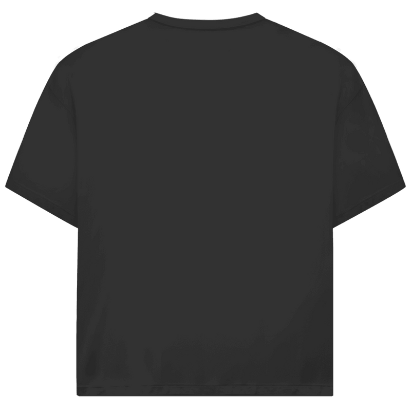 Dunkelgraues T-Shirt ohne Design (Rückseite).