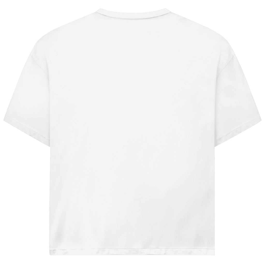 Weißes T-Shirt ohne Design (Rückseite).