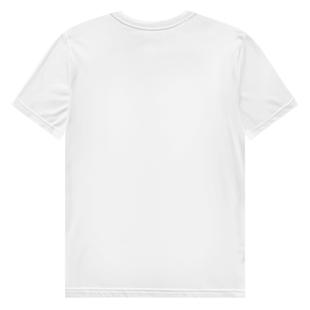 Weisses T-Shirt ohne Design (Rückseite).