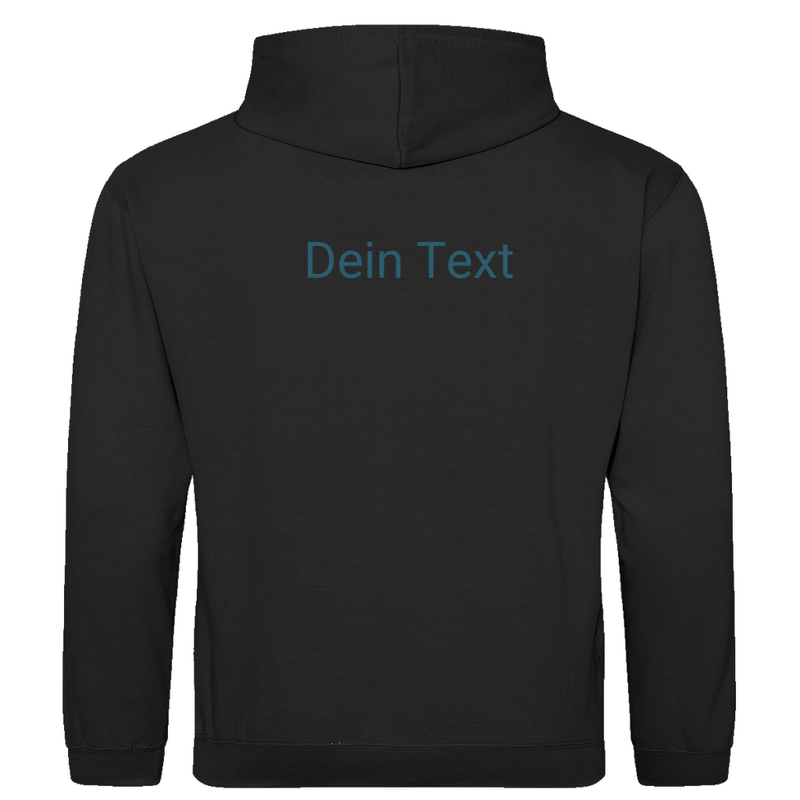 Hoodie für Herren, personalisierbar mit Foto und kurzem Text. Stoff-Farbe: Jet Black. Fernweh zum Anziehen? travelPrint4U.de