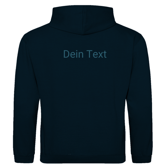 Hoodie für Herren, personalisierbar mit Foto und Text. Stoff-Farbe: New French Navy. Fernweh zum Anziehen? travelPrint4U.de