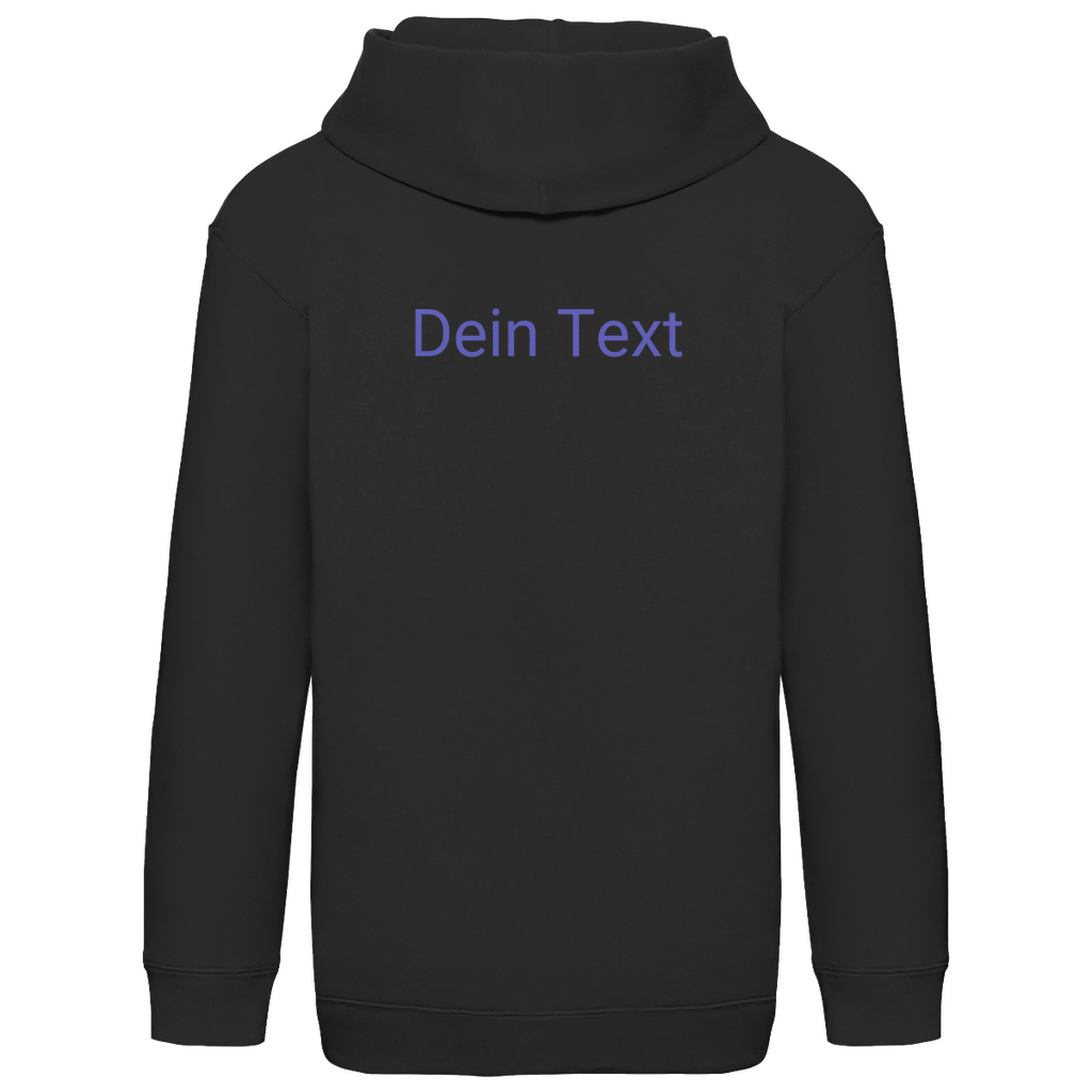 Kapuzenpulli fürs Kind, personalisierbar mit Foto + Text. Stoff-Farbe: Black. Fernweh zum Anfassen? travelPrint4U.de
