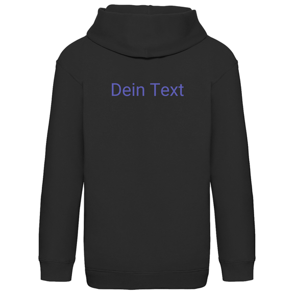 Kapuzenpulli fürs Kind, personalisierbar mit Foto + Text. Stoff-Farbe: Black. Fernweh zum Anfassen? travelPrint4U.de