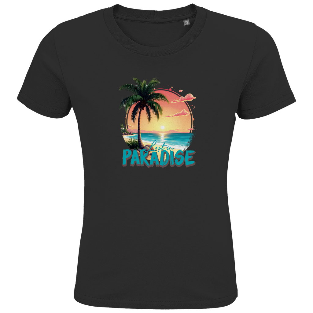 kinder-t-shirts_black_lost-in-paradise-print