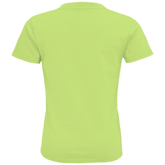 Hellgrünes T-Shirt ohne Design (Rückseite).