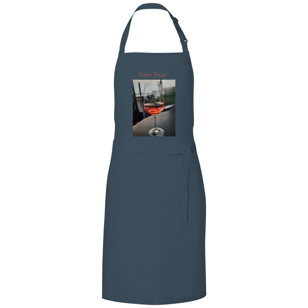 Kochschürze für Männer und Frauen in der Farbe Postman Grey zum personalisieren. Fernweh zum Anziehen mit travelPrint4U.de