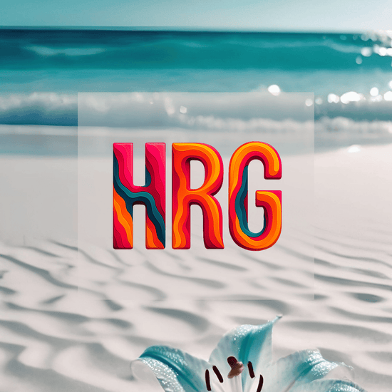 KI Hintergrund türkisfarbenes Wasser mit Design des HRG Airport Code. Fernweh zum Anziehen? travelPrint4U.de
