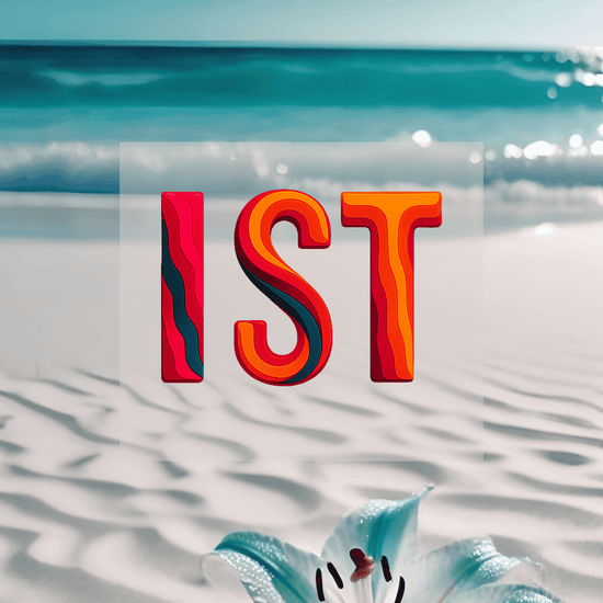 KI Hintergrund türkisfarbenes Wasser mit Design des IST Airport Code. Fernweh zum Anziehen? travelPrint4U.de