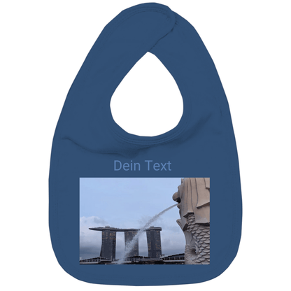 Lätzchen für Babys in der Farbe Nautical Navy zum personalisieren. Fernweh zum Anziehen mit travelPrint4U.de