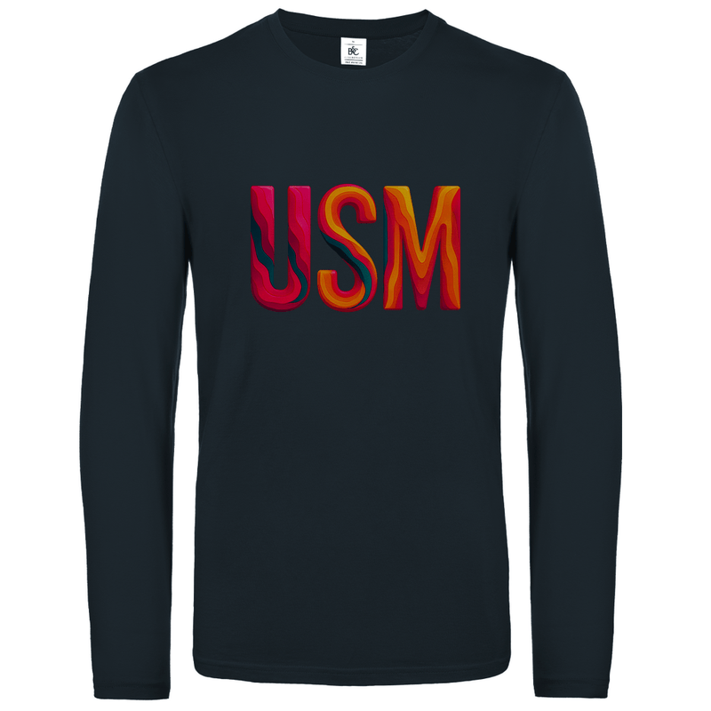 Longsleeve mit buntem USM Print für Airport-Code Ko Samui. Stoff-Farbe: Dark Grey. Fernweh zum Anziehen? travelPrint4U.de