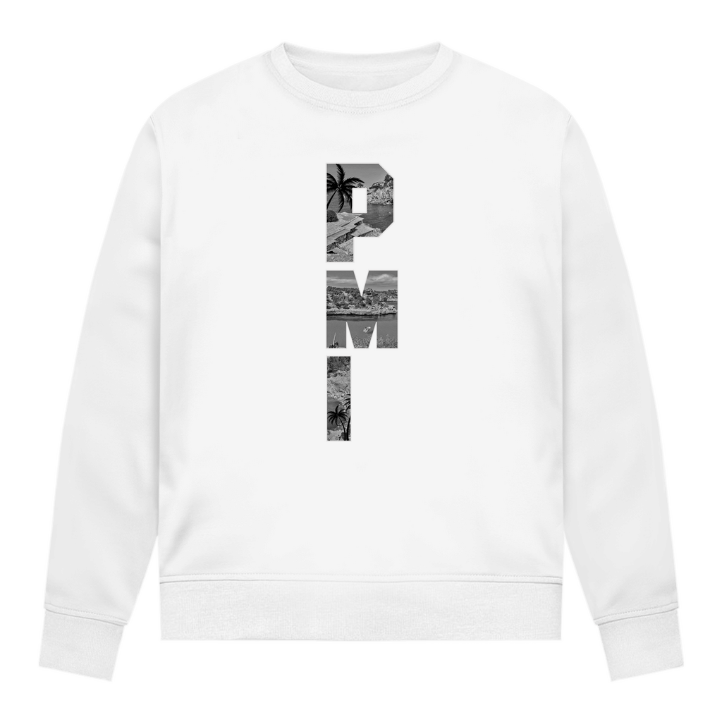 Weißes Shirt mit drei Buchstaben des Flughafencode. Overlay der Buchstaben ein Bild in schwarz/weiß von der Insel.