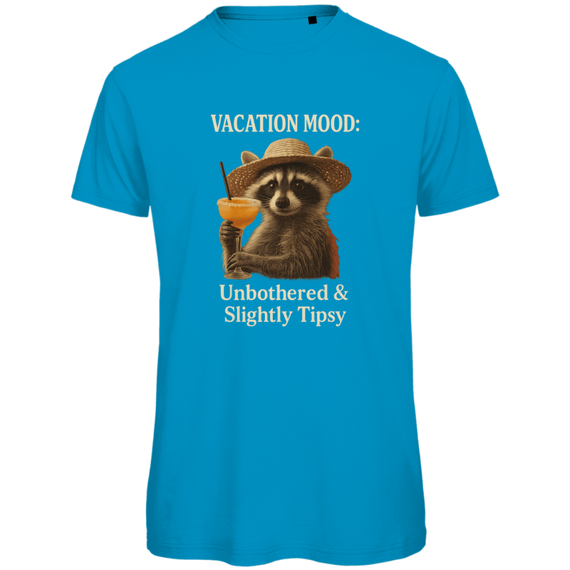 Herren TShirt, Funshirt in Atoll, Print: VACATION MOOD: UNBOTHERED & SLIGHTLY TIPSY. Fernweh zum Anziehen? travelPrint4U