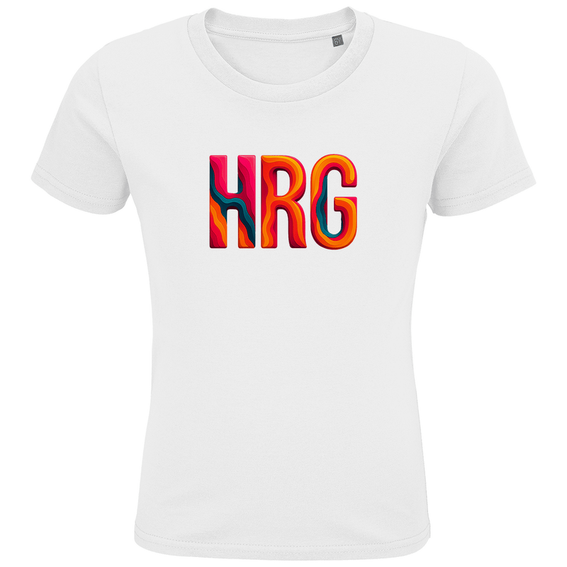 T-Shirts für Kinder mit buntem HRG Print für Airport HURGHADA. Stoff-Farbe: White. Fernweh zum Anziehen? travelPrint4U.de