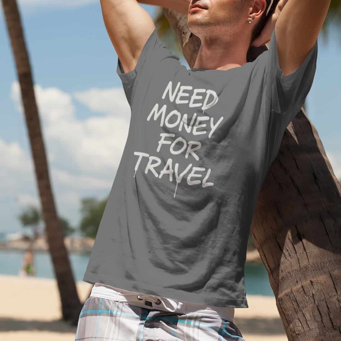 Herren T-Shirt - Money For Travel - Premium