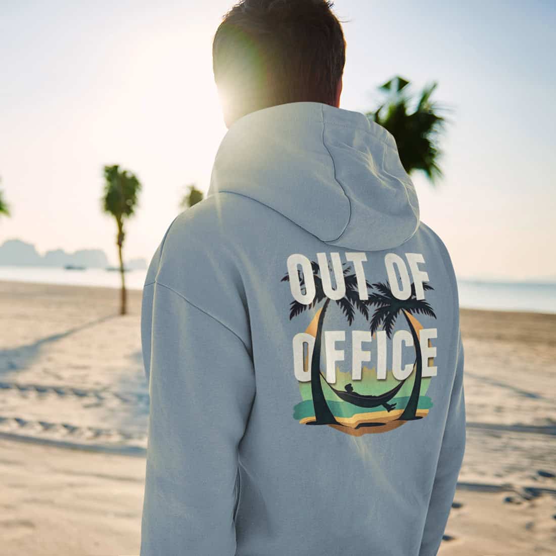 Herren Hoodie - Out Of Office - Basic
