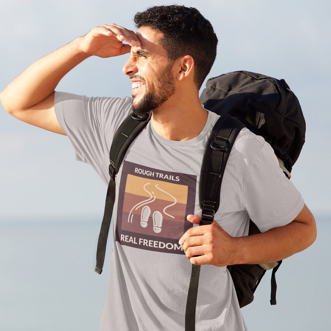 Herren T-Shirt - Rough Trails Real Freedom - Basic