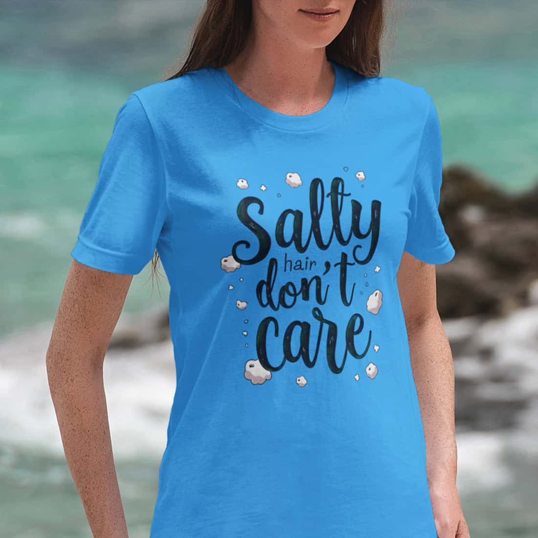 Damen T-Shirt - Salty Hair Don't Care - Premium
