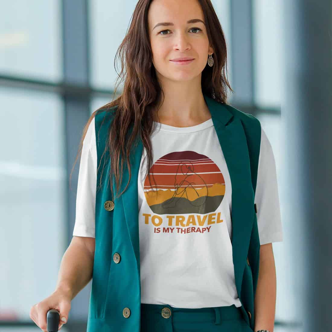 Damen T-Shirt - Travel Therapy - Basic