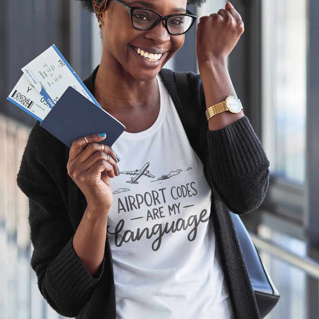 Damen T-Shirt - Airport Codes Are My Language - Premium