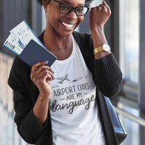 Damen T-Shirt - Airport Codes Are My Language - Premium