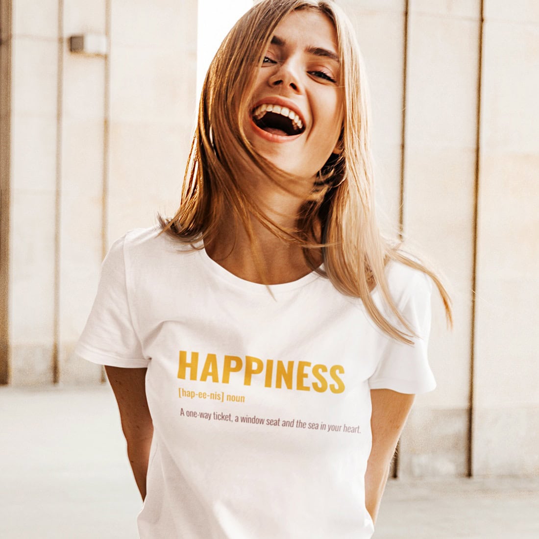 Damen T-Shirt - Happiness Window Seat - Basic