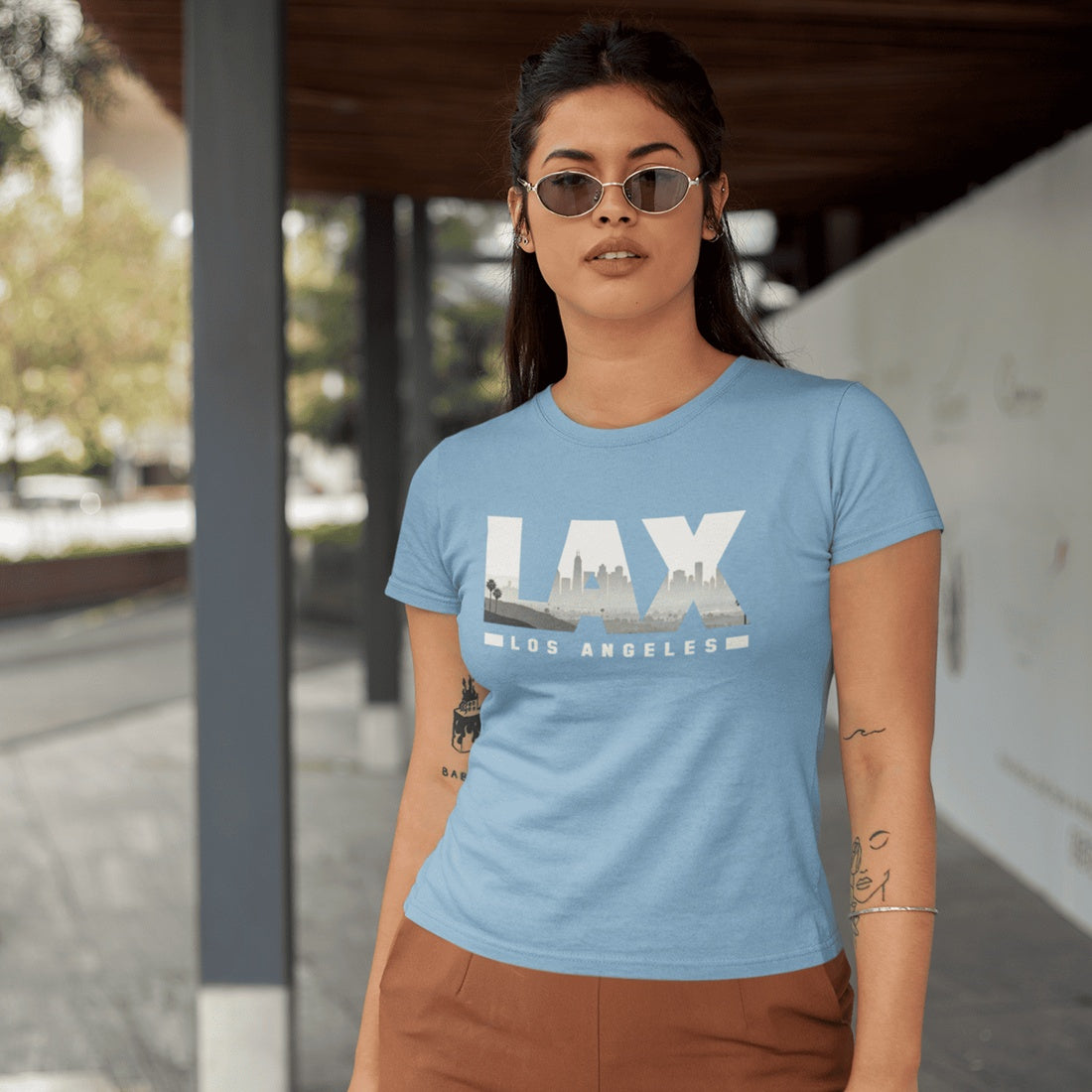 Damen T-Shirt – LAX Airport - Basic