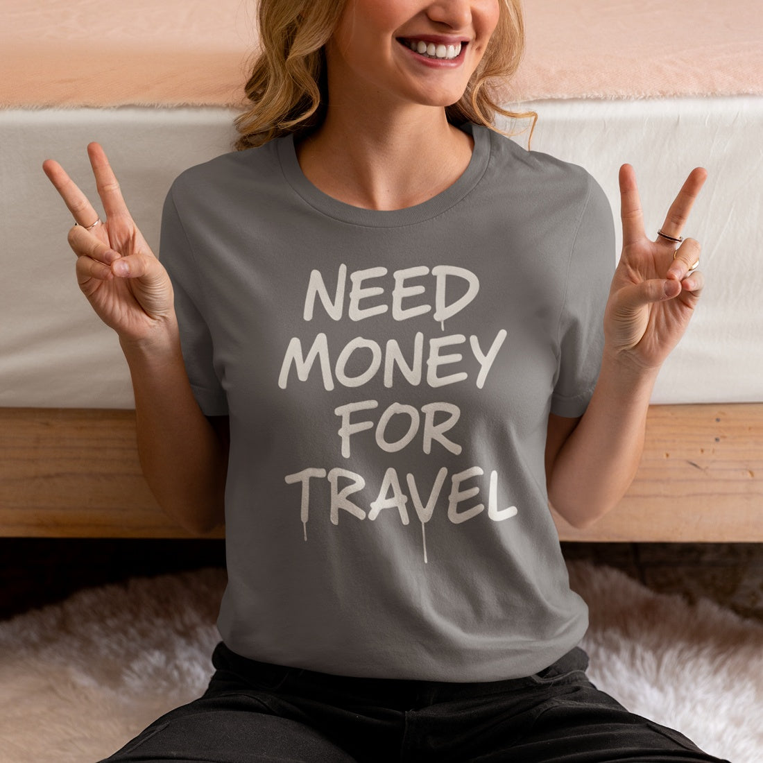 Damen T-Shirt - Money For Travel - Premium