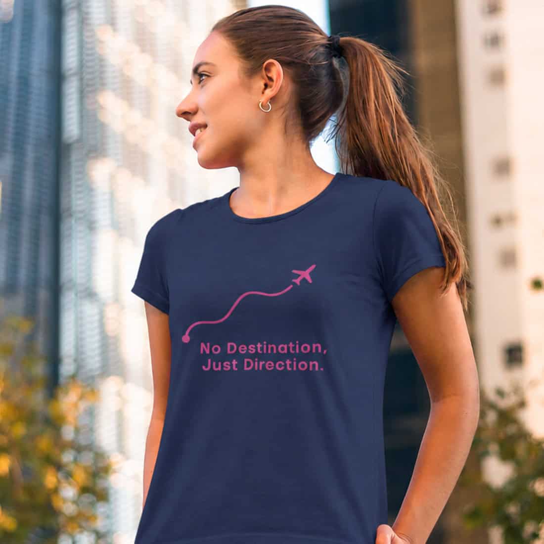 Damen T-Shirt - No Destination Just Direction - Premium