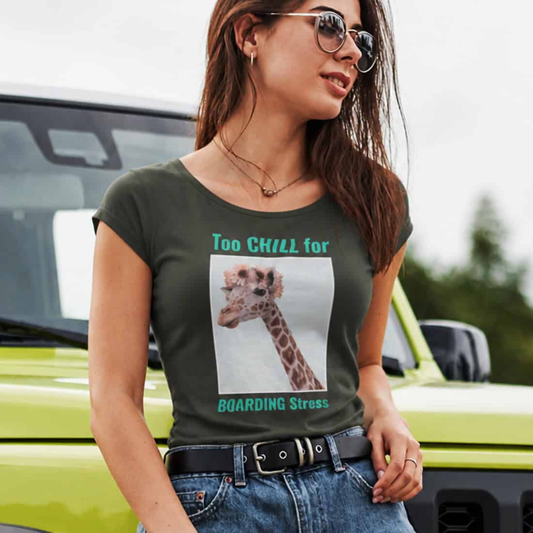 Damen T-Shirt - Too Chill For Boarding Stress - Basic