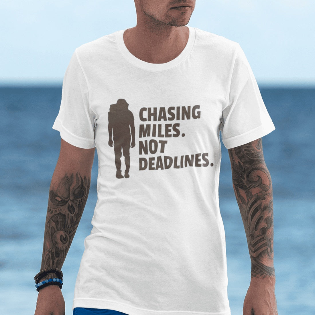Herren T-Shirt - Miles Not Deadlines - Basic