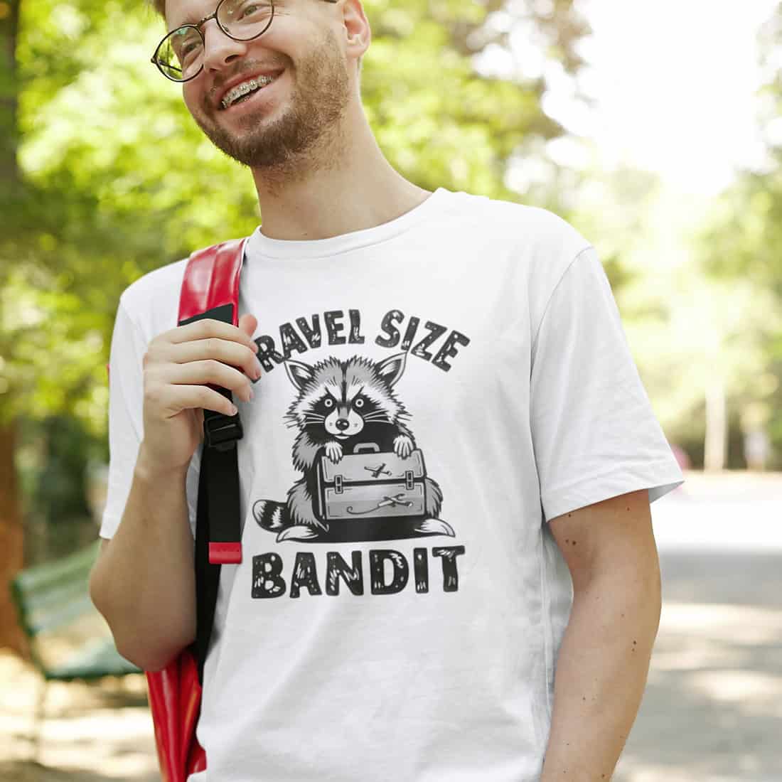 Herren T-Shirt - Waschbär Travel Size- Premium