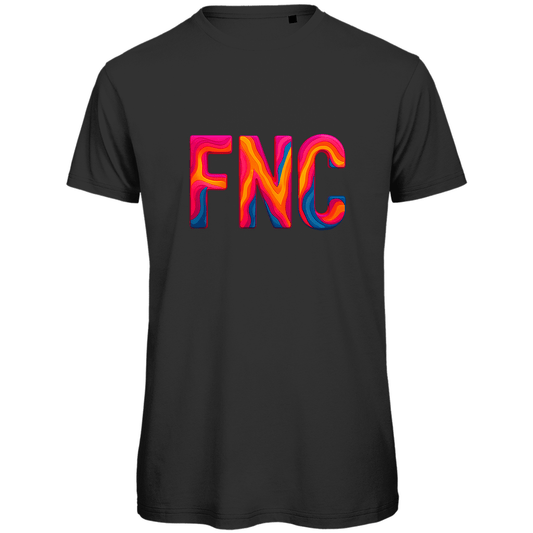 TShirt für Herren mit buntem FNC Print für Airport FUNCHAL. Stoff-Farbe: Black. Fernweh zum Anziehen? travelPrint4U.de