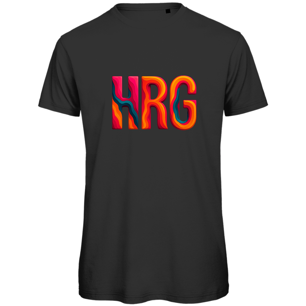 TShirt für Herren mit buntem HRG Print für Airport HURGHADA. Stoff-Farbe: Black. Fernweh zum Anziehen? travelPrint4U.de