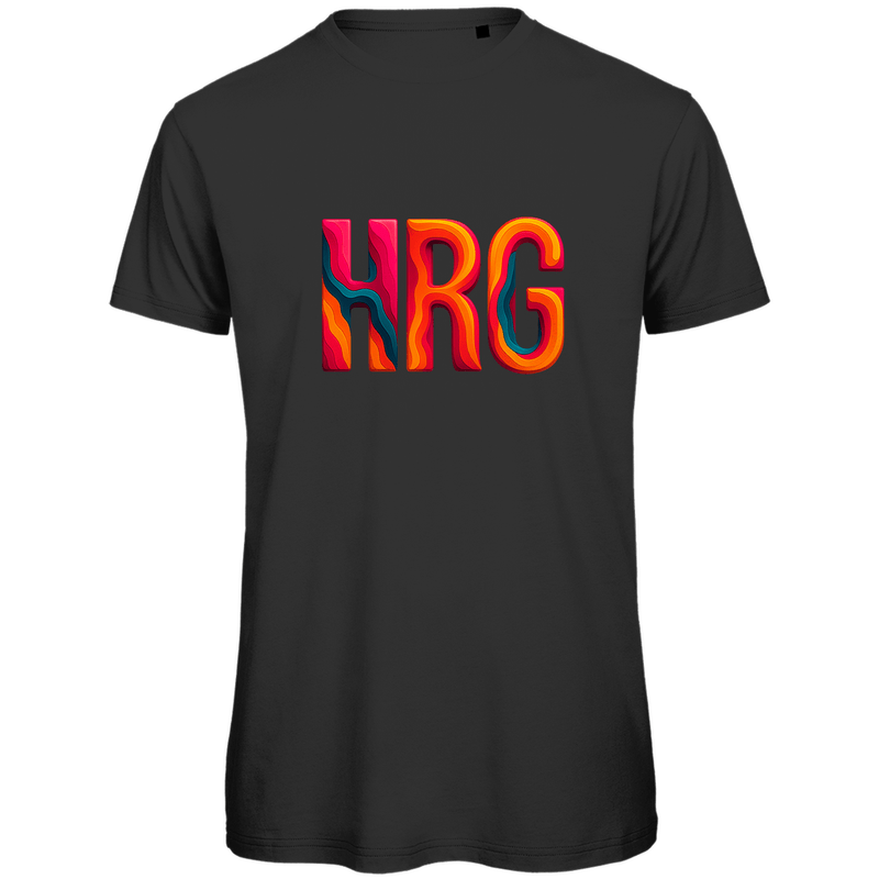 TShirt für Herren mit buntem HRG Print für Airport HURGHADA. Stoff-Farbe: Black. Fernweh zum Anziehen? travelPrint4U.de