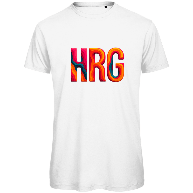 TShirt für Herren mit buntem HRG Print für Airport HURGHADA. Stoff-Farbe: White. Fernweh zum Anziehen? travelPrint4U.de