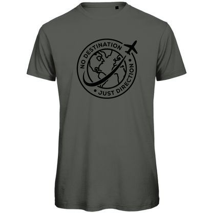 tshirt-herren_millennial-khaki_no-destination-just-direction-print
