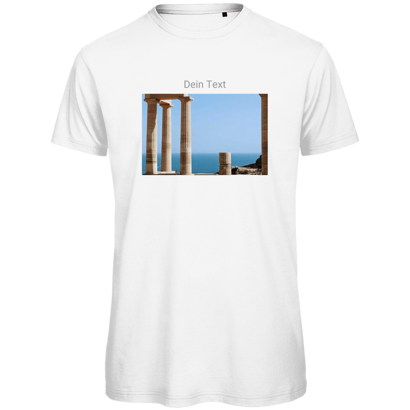 TShirt für Herren, personalisierbar mit Foto und kurzemText. Stoff-Farbe: White. Fernweh zum Anziehen? travelPrint4U.de